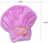 Women's 2-Piece Shiny Light Microfiber Hair Towel Caps, Super Absorbent Towel, Extra Soft, Fast Drying Plain Turban Wraps, 1-Size-Fits-All, Nighttime Wet Hair Use