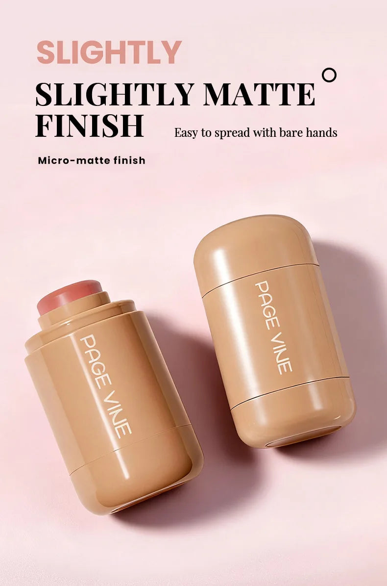 Multi-use Blush Stick Lip Cheek Eyes 3-in-1 Cream Blush Natural Matte Nude Makeup Long Lasting