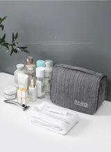 Waterproof Oxford Hanging Travel Toiletry Bag, Portable Cosmetic Makeup Organizer for Men Women