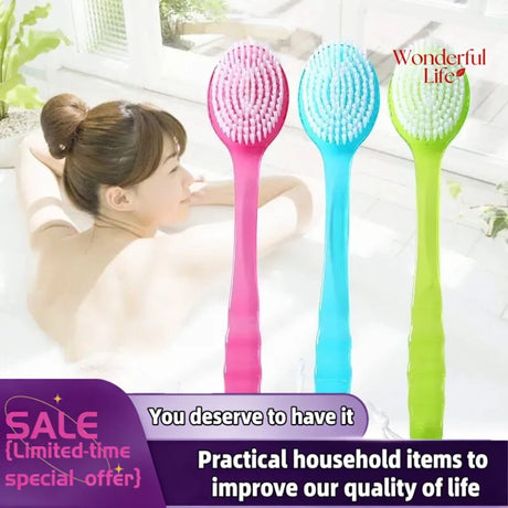 1/2Pcs Body Brush Back Showerhes Bathroom Brush Long Handle Soft Bath With Handle Exfoliating Scrub Skin Massager Exfoliation