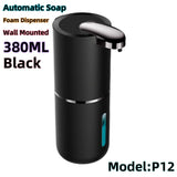 380ML Automatic Foam Soap P11 Dispenser Bathroom Smart Washing Hand Machine With USB Charging White ABS Material