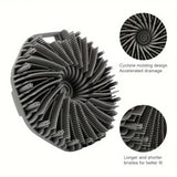 1PC Polygonal Silicone Bath Brush, Deep Exfoliating Massage Body Scrubber Soft Silicone Bathing Tool for Shower