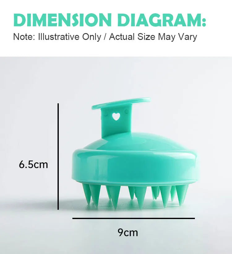 Silicone Scalp Massage Comb - Soft PE Bristles Shampoo Brush for Deep Cleansing, Home SPA & Bath Brush