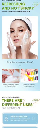 SADOER Aloe Facial Cleanser Massage Cleansing Mousse Moisturizing Deep Cleansing Anti-aigng Face Wash Foam Facial Cleanser