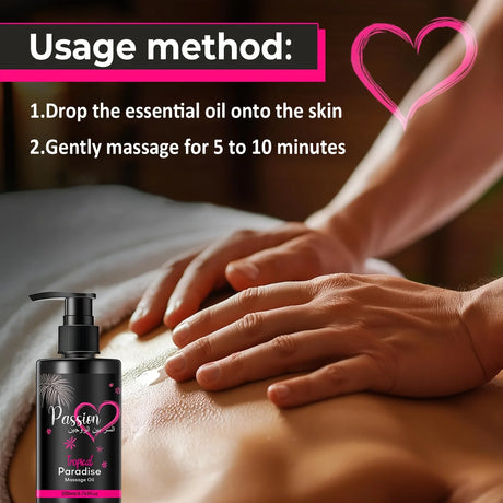 Paradise Massage Oil with Vitamins & Minerals - Nourish & Moisturize，body care massage oil Perfect for Couple Massage 200ml