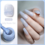 Clou Beaute Translucent Jelly Nude Pink Nail Gel Polish 15ml Vernis Semi Permanent Gel Colorful Varnish Nail Art Manicure Gel