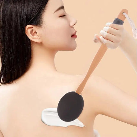 New Multi-Function Lotion Sunscreen Ointment Applicator Silicone Long Handle Body Cleaner Shower Brush Sunscreen Back Applicator