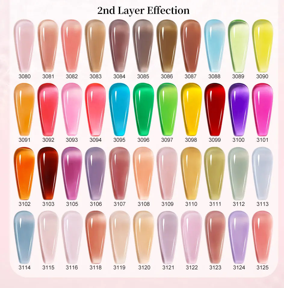 Clou Beaute Jelly Color UV Gel Manicure Summer Pink Nude Gel Nail Rainbow Nail Supplies For Professionals Semi-permanent Varnish