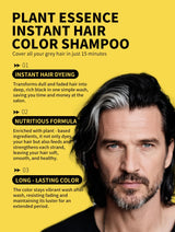 3 In 1 Herbal Healthy Hair Dyeing 500ml Black Hair Dye Shampoo For Men Women Plant Instant Color Shampoo Ginger Black Hair Dye