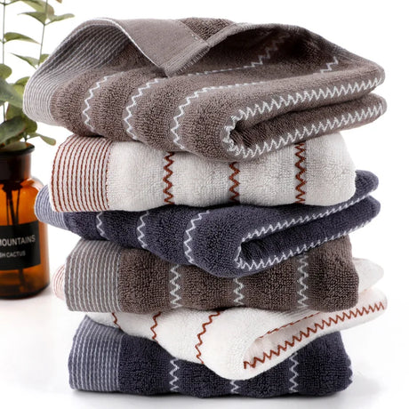 1/2/3PCS Bathroom Cotton Towel Sets Household Towels Wave Bath Hand Face Towels Soft Absorbent Towels Christmas Gift Towels Set