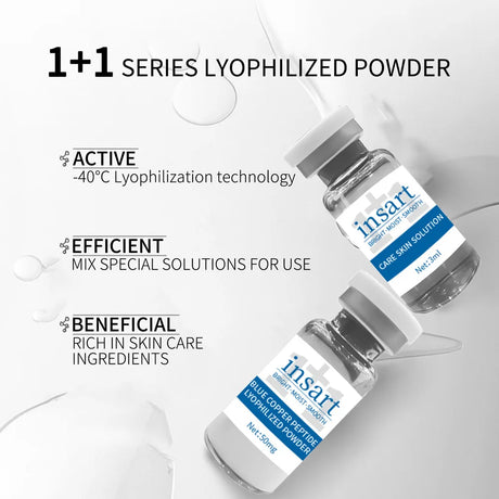 Blue Copper Peptide Lyophilized Powder Set Moisturzing Whitening Face Serum Anti Wrinkle Smooth Tender SkinCare Brighten Essence