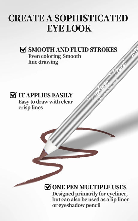 ART VALUE Creamy Texture Matte Eyeliner Pencil Easy Coloring Sweat Proof Eyeshadow Pencil Long Lasting Shimmer Eyeliner Makeup