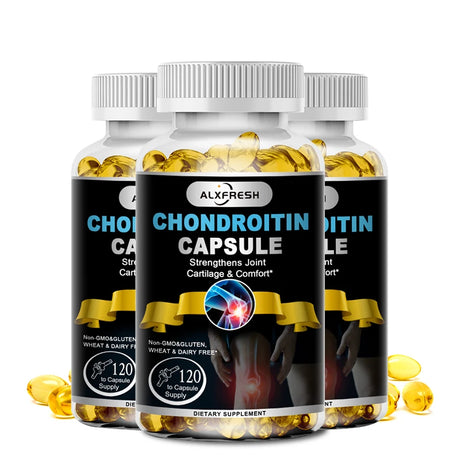 Alxfresh Chondroitin Glucosamine Capsules Turmeric Tablet for Knee, Joint Health, Bone Quickly Nutrition Supplement