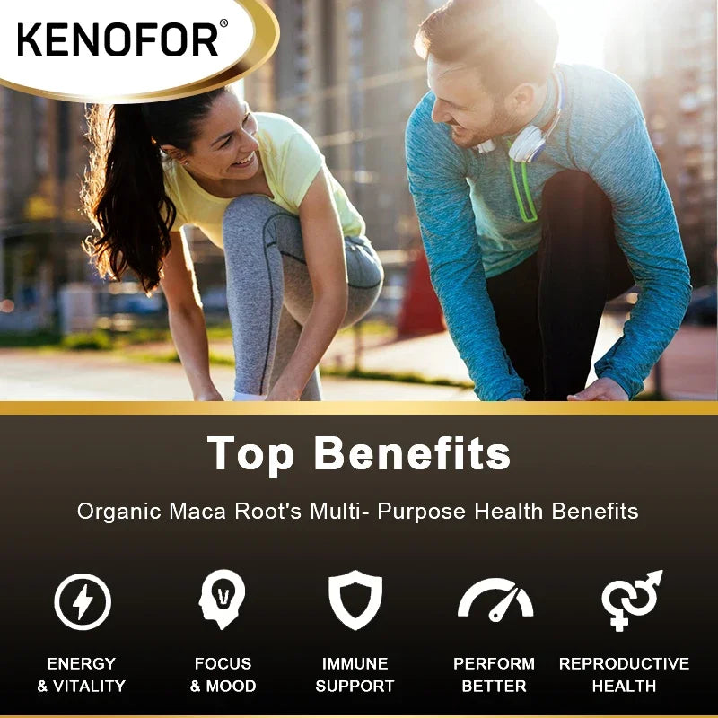 Best Maca for Men and Women Relieves Fatigue Anxiety, Increases Vitality, Improves Stamina and Immunity
