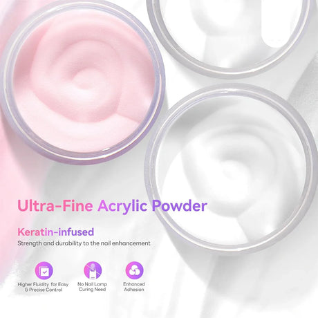 All-In-1 Acrylic Nail Kit Acrylic Nail Set Professional Colored Acrylic Nail Powder Nail Starter Kit Decoration Tools With Everything For Beginners Full Acrylic Nail Supplies Complete Acrylic Nail Kits Monomer Gel Nail Polish