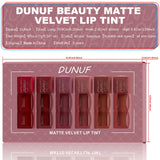 6pc/set Velvet Matte Lipstick Long-lasting Waterproof Lip Gloss Lip Glaze Non-Stick Cup Nude Red High Pigment Y2K Christmas Gift