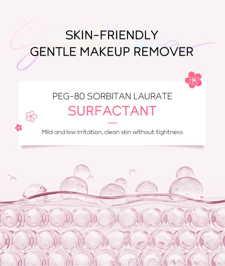 LAIKOU Portable Makeup Remover Lashes Cleansing Liquid Water Lip Eye Gentle Care Make-Up Travel Skin Remover Face Skincare 100ml