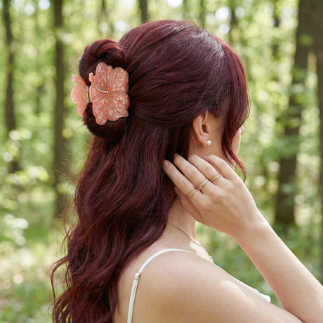 Muweordy Anthurium Hair Claws Beautiful Flower Series Acetate Claw Clip INS Trendy Hair Clips Hair Accessories for Women Girls