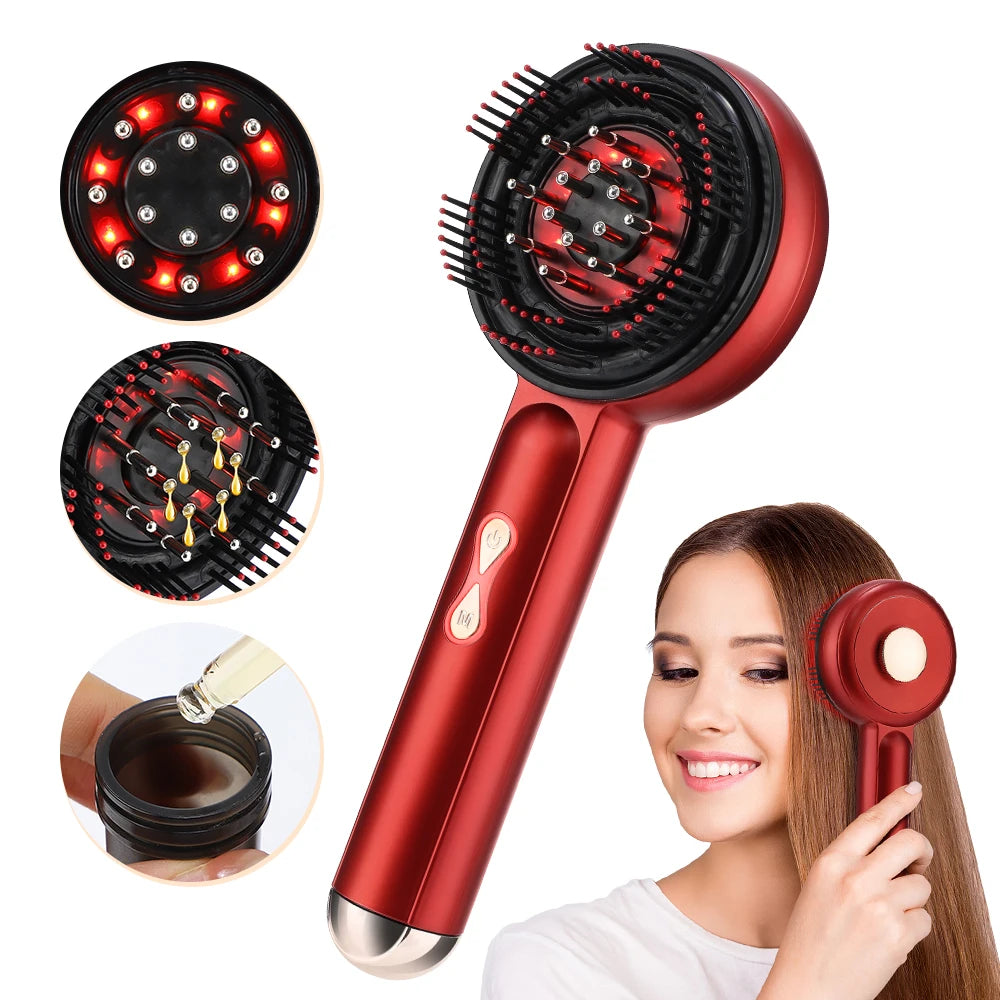 Blue Red Light Spray Massage Comb Hair Growth Vibration Head Massager Brush Anti Hair Loss Scalp Liquid Medicine Atomizing Comb