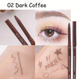 10PCS Waterproof Eyeliner Gel Pencil, Brown Eyelid Pen, Soft Easy Wearing High Pigmented Matte Finish Eyeliner Pen, Long Lasting