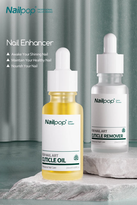 Nailpop Cuticle Remover and Cuticle Oil Repair Nail Care Kit Nail Treatment for Damaged Nails Dead Skin Remover Manicure