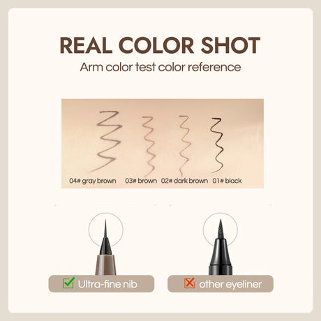 GECOMO Liquid Eyeliner 0.01mm Super Slim Waterproof Quick Dry Long Lasting Color No Smudging Eyeliner Pencil