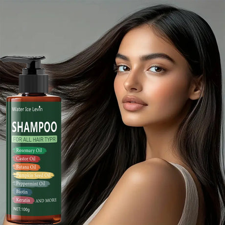 7in 1 Hair Shampoo - 250g 7 in 1 Shampoo - Cooling and Moisturizing for Damaged Hair, Split Ends, Anti-Breakage, Rich in Lavender, Rapeseed Oil, Peppermint Oil, Biotin, and Keratin
