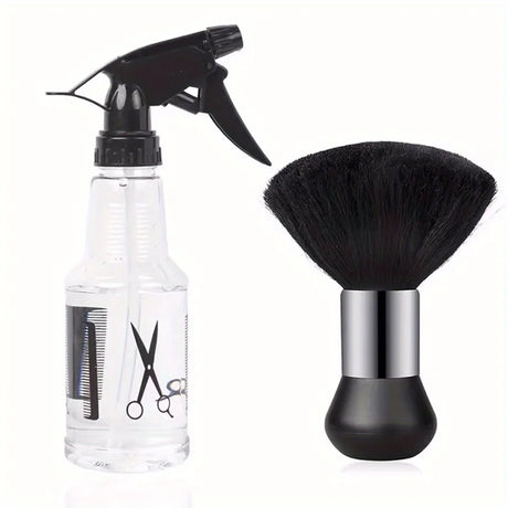 WANMEI Barber Hairdresser Water Sprayer Set Barbershop Hairdressing Neck Duster Cleaning Brush Professional Hair Styling Tool
