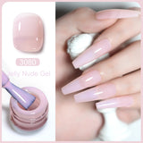 Clou Beaute Translucent Jelly Nude Pink Nail Gel Polish 15ml Vernis Semi Permanent Gel Colorful Varnish Nail Art Manicure Gel