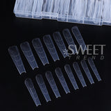 180pcs New Sandwich Nail Extension Mold Interlayer Dual Nail Forms Easy To Shape Oval/Coffin Mixed 15 Size Prolong Tool Manicure