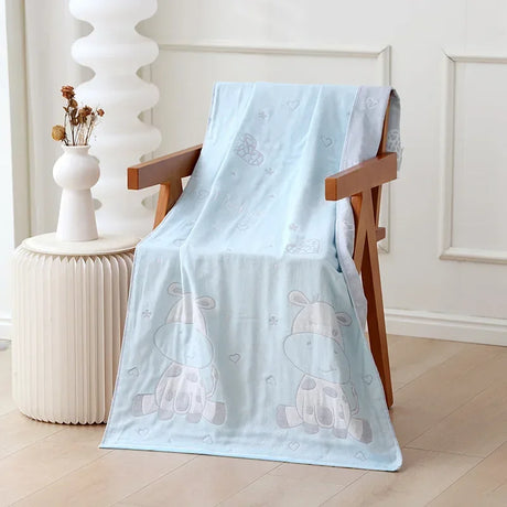 Two Three Layers Pure Cotton Gauze Bath Towel Adult Girl Kawaii Cartoon Towel 70x140cm Home Absorbent Bathroom Wrap Quick-Dry