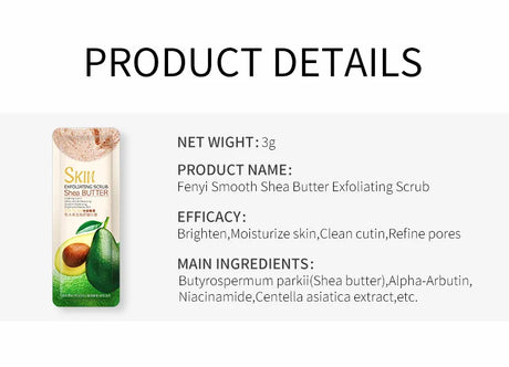 FENYI 15pcs Shea Butter Body Scrub Face Exfoliating Peach Extract Deep Cleansing Moisturizer Soft Whitening Skin Care Body Care