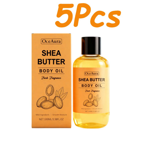 Shea Butter Body Oil Lightweight Fast Absorbing for Dry Rough Skin Soft Improve Dry Skin Body Massage Moisturizing Essential Oil
