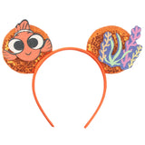 Newest Festival Party Cosplay Mouse Ears Headband 3.3" Ears Glitter Hairband Without Bow For Boys DIY Cartoon Hair Accessories
