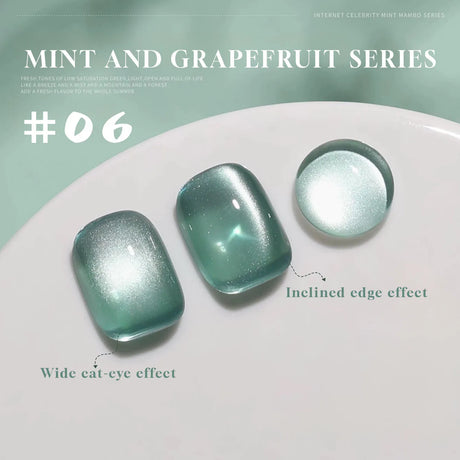 MN 12ML Selling Mint Mambo Gel Nail Polish ilky Green Blue-green Series Gel Polish Blue Nails Green Nail Summer Nail Spring Nail