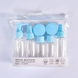 7PCS Travel Bottle Bag Wash Set Makeup Shampoo Body Wash Portable Skin Care Product Hand Cream Refillable Spray Lotion Bottle