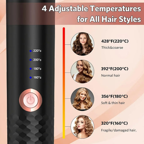 TINSOL Professional curling irons Ceramic auto-rotating air curling irons Air spinning rod styler Curling irons Styling tools