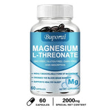 Magnesium L Threonate - Focus and Memory Enhancer, Supports Nerve Function, Muscle Strength, Bone and Joint Health