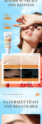 SPF90+ sunscreen, UV protection, whitening sunscreen, moisturizing, whitening, facial and body sunscreen, skin care, anti-aging