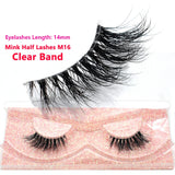 Half Lashes Mink Eyelashes Fluffy Soft False Eyelashes Wispy Cross Mink Eye Lashes Natural Short Mink Eyelash Extension Makeup