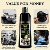 200ml 3 In 1 Natural Herbal Hair Dye Shampoo Black Dark Brown Cover Gray Deep Nourishing Fast Hair Coloring Cream for Women Men