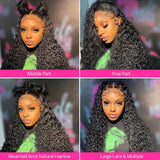 13x4 13x6 Water Wave Curly Human Hair Wig 30 Inch Lace Front Wig Human Hair Deep Wave Frontal Wig Hd Lace Wigs For Black Women