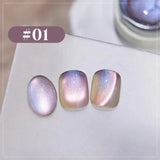 1-6PCS 12ML Human Fantasy Cat Eye Gel Nail Polish Ice Clear High-end Glass Bead Semi-permanent Gel Nail Polish Nail Art Supplies