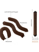 Heatless Hair Curling Rod Headband No Heat Soft Flexi Rollers Lazy Curls with Hook Sleeping Hair Styling Tool for Natural Look