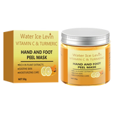 50g Turmeric Vitamin C Hand and Foot Mask, Plant-Based Care, Moisturizing and Nourishing, Apply and Wash Off Immediately, Smooths and Repairs, Lightens Skin, Nourishes, and Freshens Skin in One Step