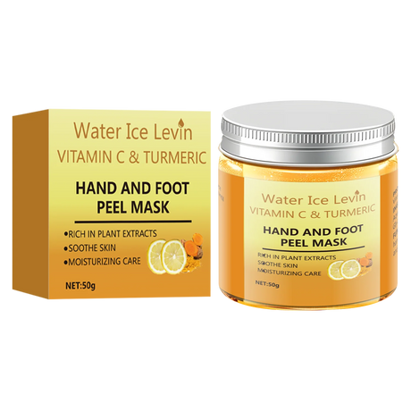 50g Turmeric Vitamin C Hand and Foot Mask, Plant-Based Care, Moisturizing and Nourishing, Apply and Wash Off Immediately, Smooths and Repairs, Lightens Skin, Nourishes, and Freshens Skin in One Step