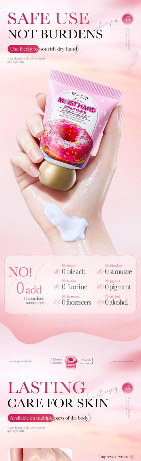 BIOAQUA Donut Hand Cream Moisturizing Nourishing Anti-aging Anti Wrinkles Whitening Creams Hands Skin Care Products