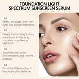 4-in-1 Liquid Foundation Spf 50+ Magic Color Changing Matte Long-Lasting Waterproof Sweating Moisturizing Coverage Makeup Base