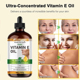 100ml Natural Vitamin E Essential Oil, Used for Massage, Skin Care, Gua Sha, Showering, Facial, Body, Nail, Hair, and Eyelash Care, Versatile