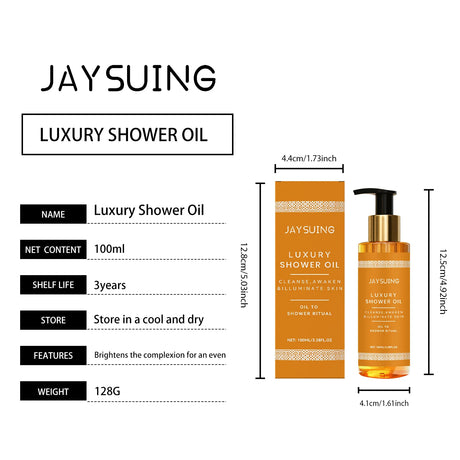 Brightening Shower Oil Moisturize Remove Dirt Smooth Soften Skin Maintain Elasticity Efficient Clean Lasting Fragrance Bath Oils